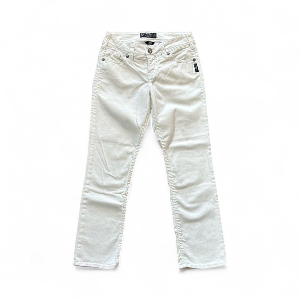 Silver Jeans Suki White Capris